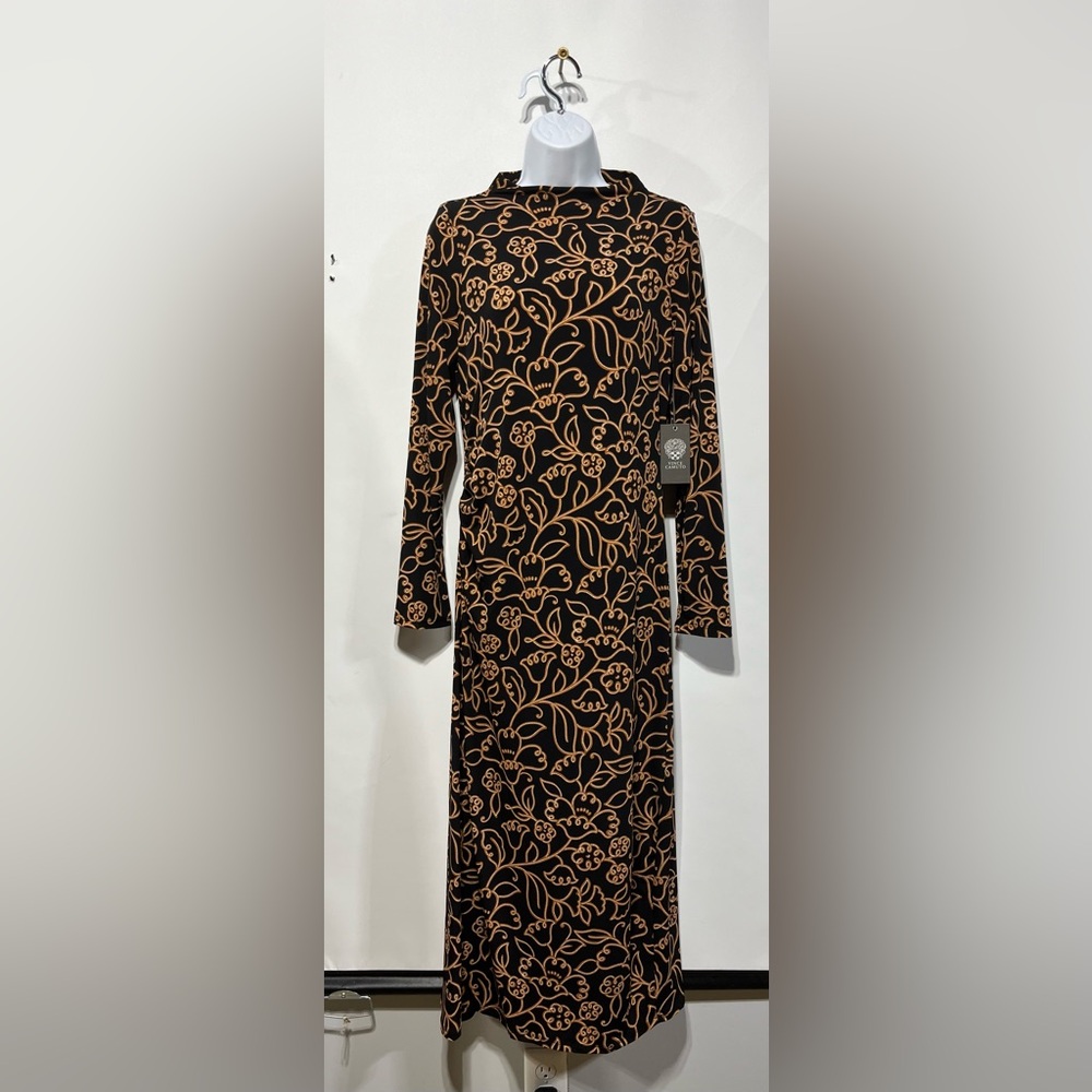 Vince Camuto Women's Mock Neck Side Ruched Dress Size Medium‎ NWT
